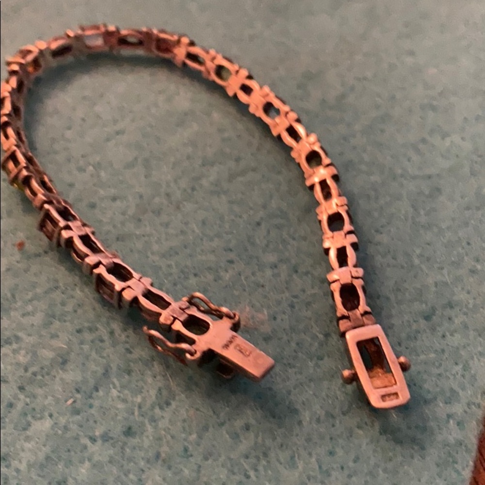 Sterling Silver Multiple Colours Stone Bracelet - image 2